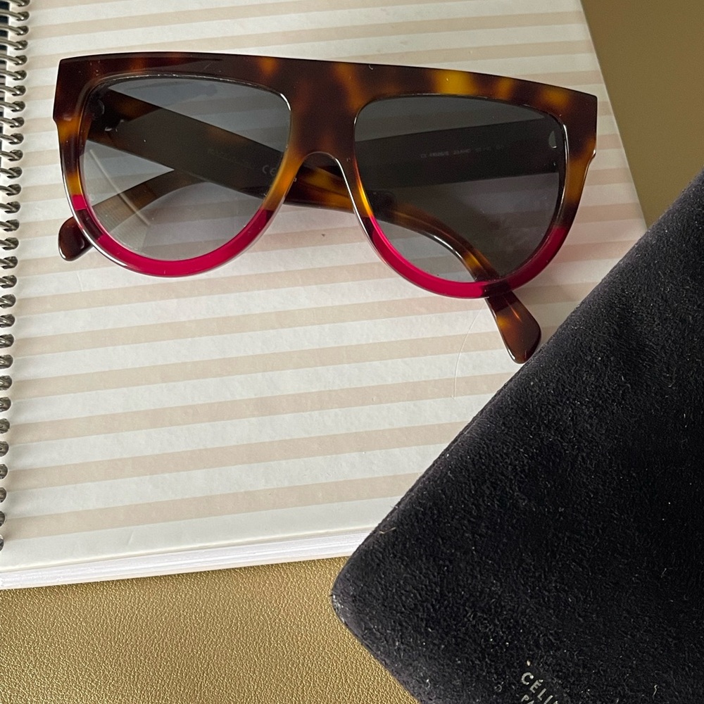 Celine Tortoise and Pink Sunglasses
